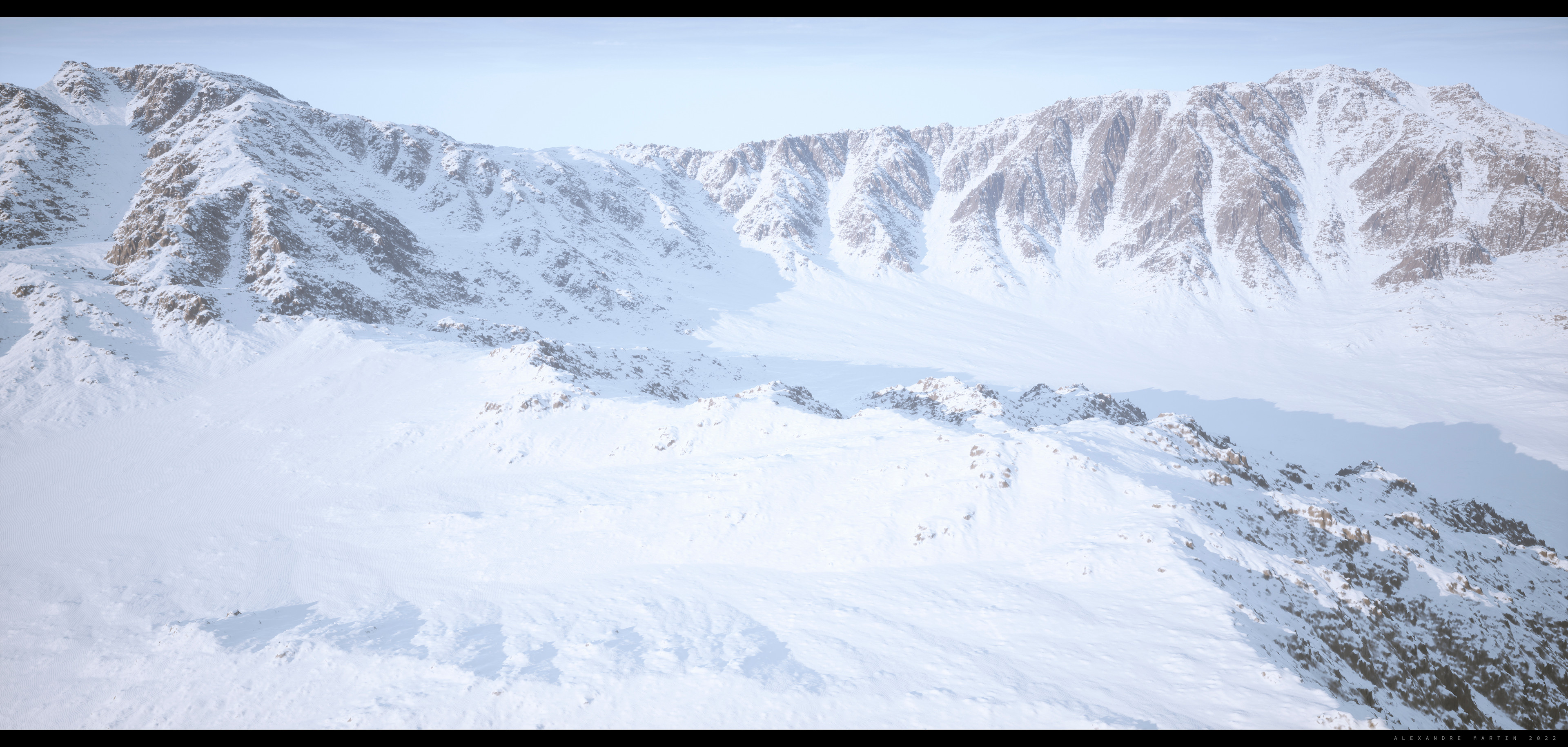 Montagnes enneigées UE5