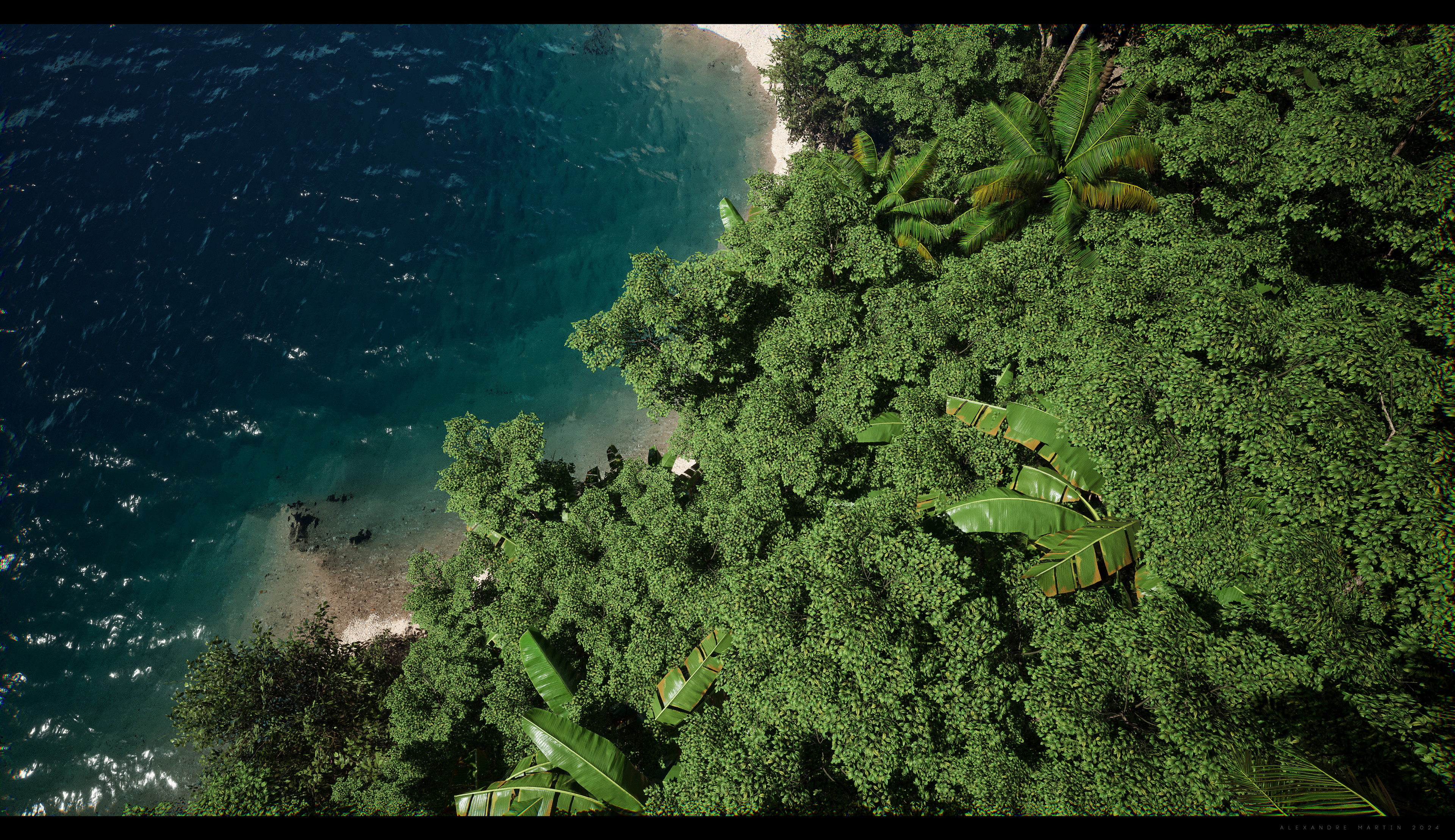 Vue aérienne jungle UE5 — Alexandre Martin